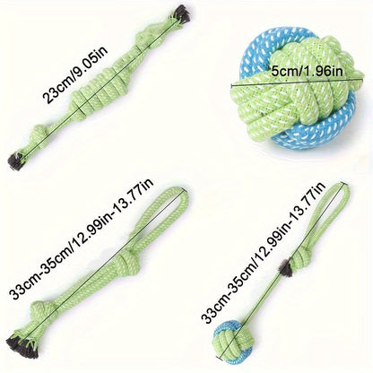 Set de 4 jouets pour chien – Idéal pour mâcher, mordiller et jouer