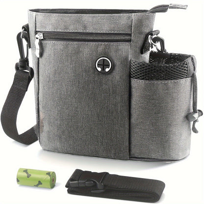 Sacoche à friandises pour chien avec porte-bouteille d’eau – Sac réglable pour entraînement et activités extérieures