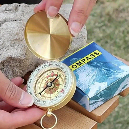Boussole de Survie en Cuivre – Étanche et Phosphorescente pour Aventures Nocturnes