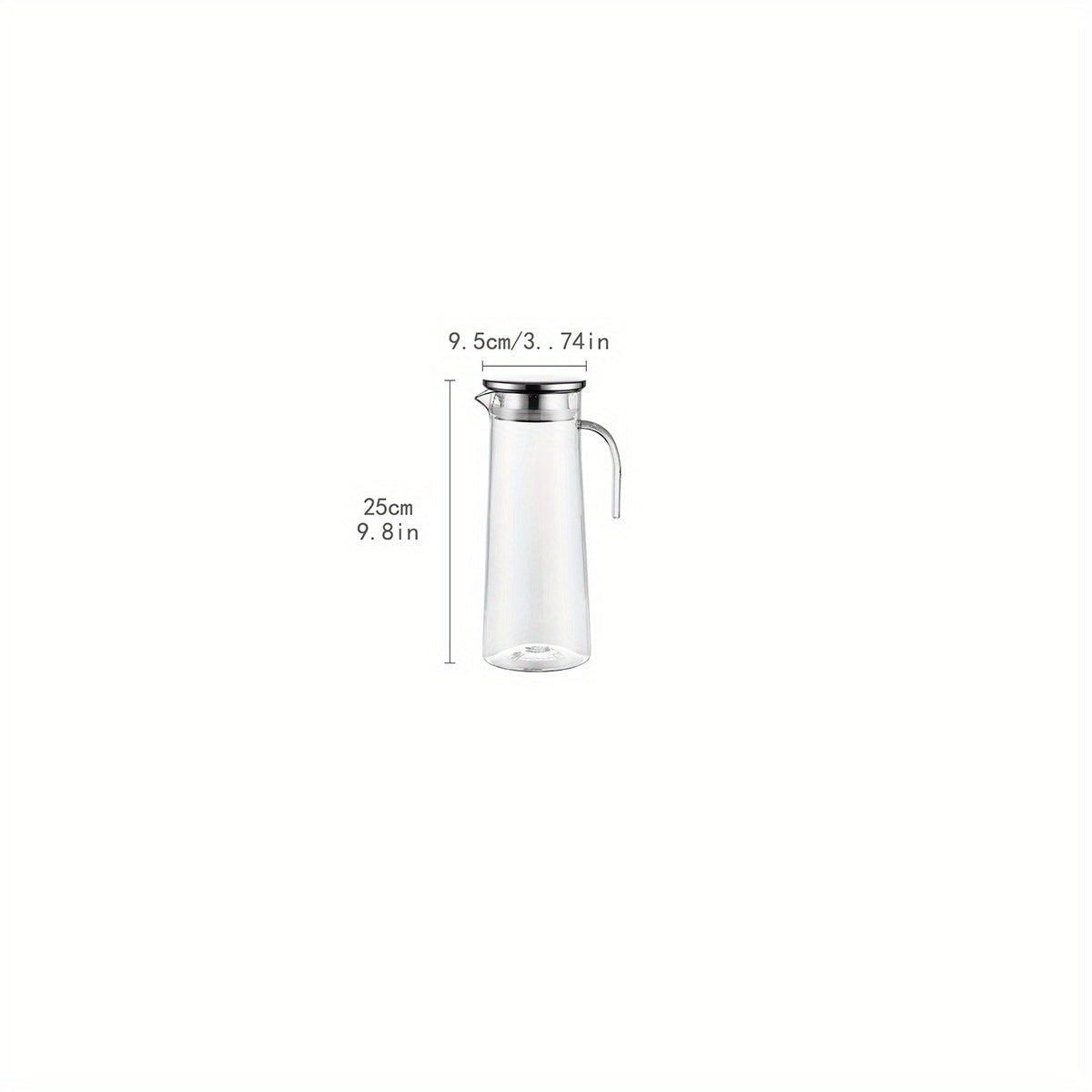 Carafe en Verre avec Couvercle – Idéale pour Jus, Bubble Tea et Boissons Rafraîchissantes d’Été
