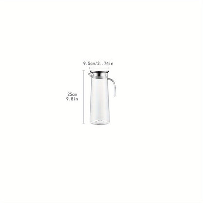 Carafe en Verre avec Couvercle – Idéale pour Jus, Bubble Tea et Boissons Rafraîchissantes d’Été