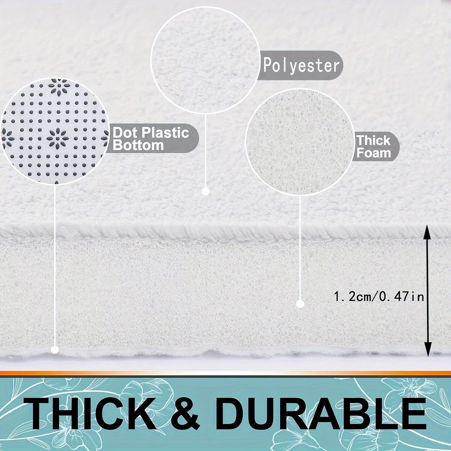 Set de Tapis de Salle de Bain Inspiré de la Perse – Absorbant et Antidérapant