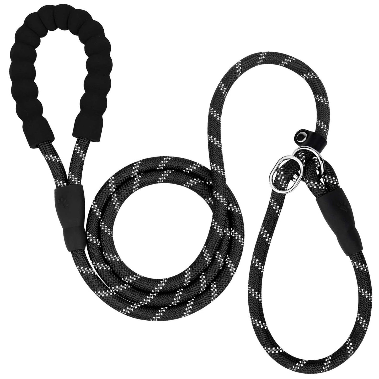 Laisse réfléchissante pour chien avec poignée rembourrée – Réglable et durable pour tous les chiens