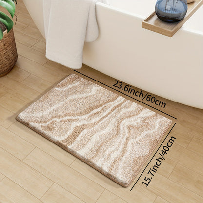 Tapis de Bain Fluffy Flocking – Absorbant et Doux pour Salle de Bain ou Cuisine