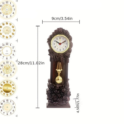Horloge vintage élégant à pendule florale – Décoration d’ambiance pour votre salon ou bureau