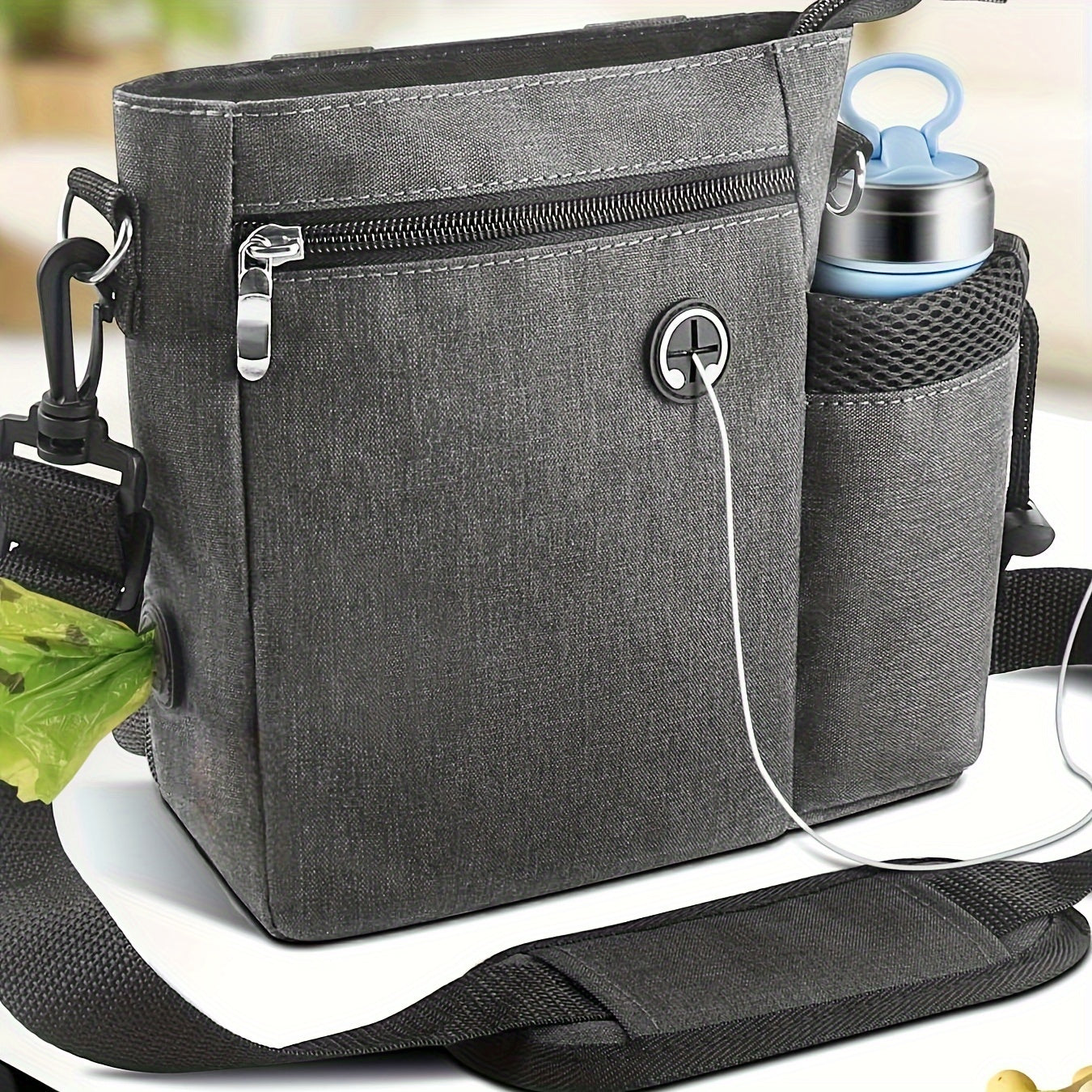 Sacoche à friandises pour chien avec porte-bouteille d’eau – Sac réglable pour entraînement et activités extérieures