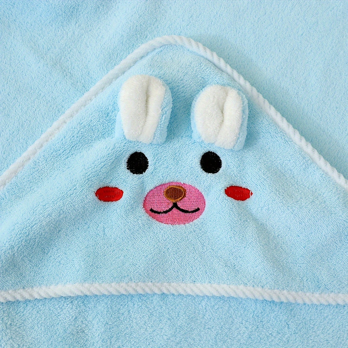Serviette à capuche douce pour enfants avec motif animalier - Absorbante et confortable