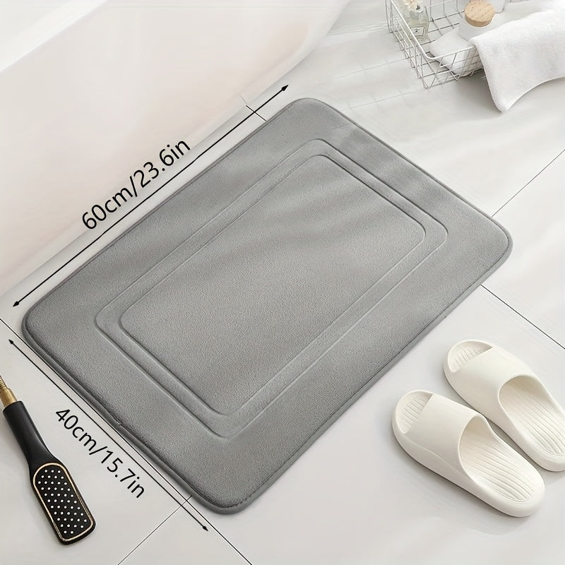 Tapis de Bain en Mousse à Mémoire de Forme – Doux, Absorbant et à Séchage Rapide