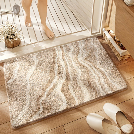 Tapis de Bain Fluffy Flocking – Absorbant et Doux pour Salle de Bain ou Cuisine