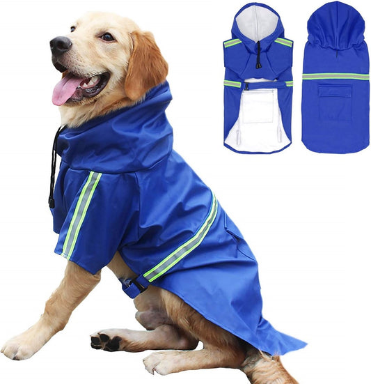 LumiChien - Imperméable Réfléchissant pour Chiens avec Capuche