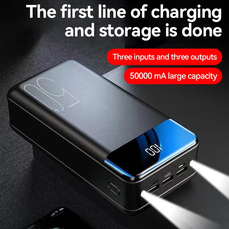 Powerbank puissante 50 000 mAh – Toujours connecté et prêt