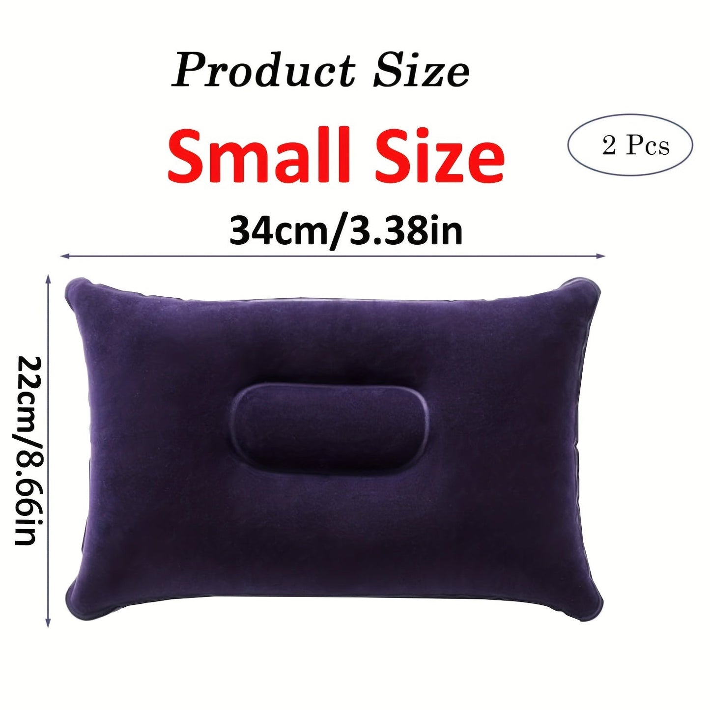 Coussins gonflables pour camping et voyage - Lot de 2 coussins doux et portables