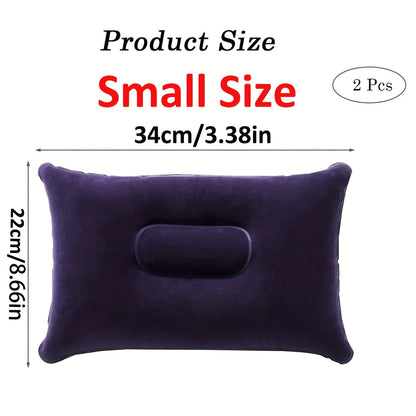 Coussins gonflables pour camping et voyage - Lot de 2 coussins doux et portables