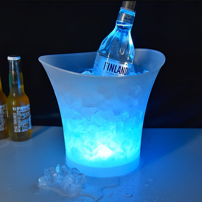 Seau à glaçons lumineux LED 5L – Parfait pour le champagne et la bière