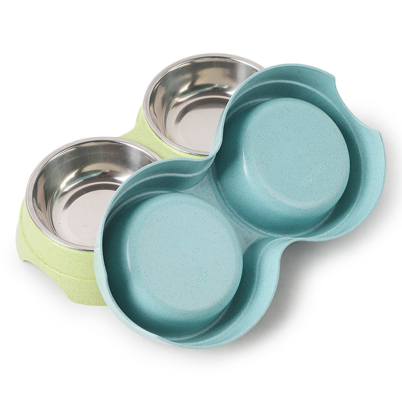 Gamelle double en acier inoxydable pour animaux – Parfaite pour manger et boire
