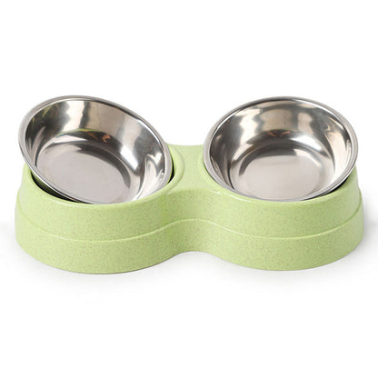 Gamelle double en acier inoxydable pour animaux – Parfaite pour manger et boire