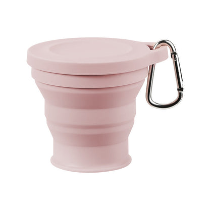 Gobelet pliable en silicone avec mousqueton - Gobelet portable et durable pour plein air et camping