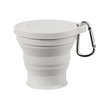 Gobelet pliable en silicone avec mousqueton - Gobelet portable et durable pour plein air et camping