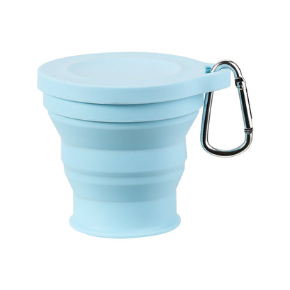 Gobelet pliable en silicone avec mousqueton - Gobelet portable et durable pour plein air et camping