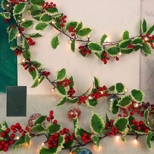 Guirlande Lumineuse Houx – Pour une Atmosphère Festive