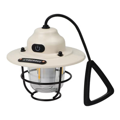 Lanterne de camping vintage à LED – Rechargeable et durable pour les aventures en plein air