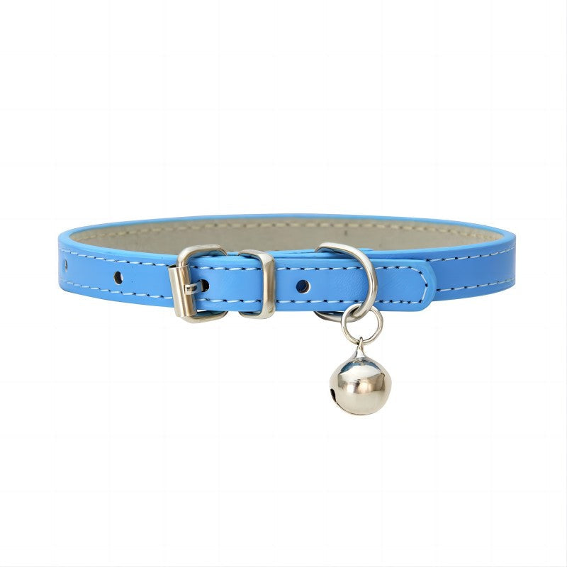 Collier pour chat réglable avec clochette – Cuir synthétique durable et boucle de sécurité pour chats de toutes tailles