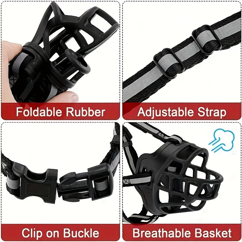 Muselière réglable pour chien – Respirante et sécuritaire pour entraînement et promenades