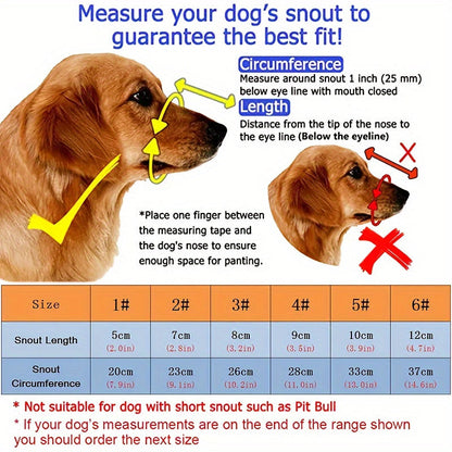 Muselière réglable pour chien – Respirante et sécuritaire pour entraînement et promenades