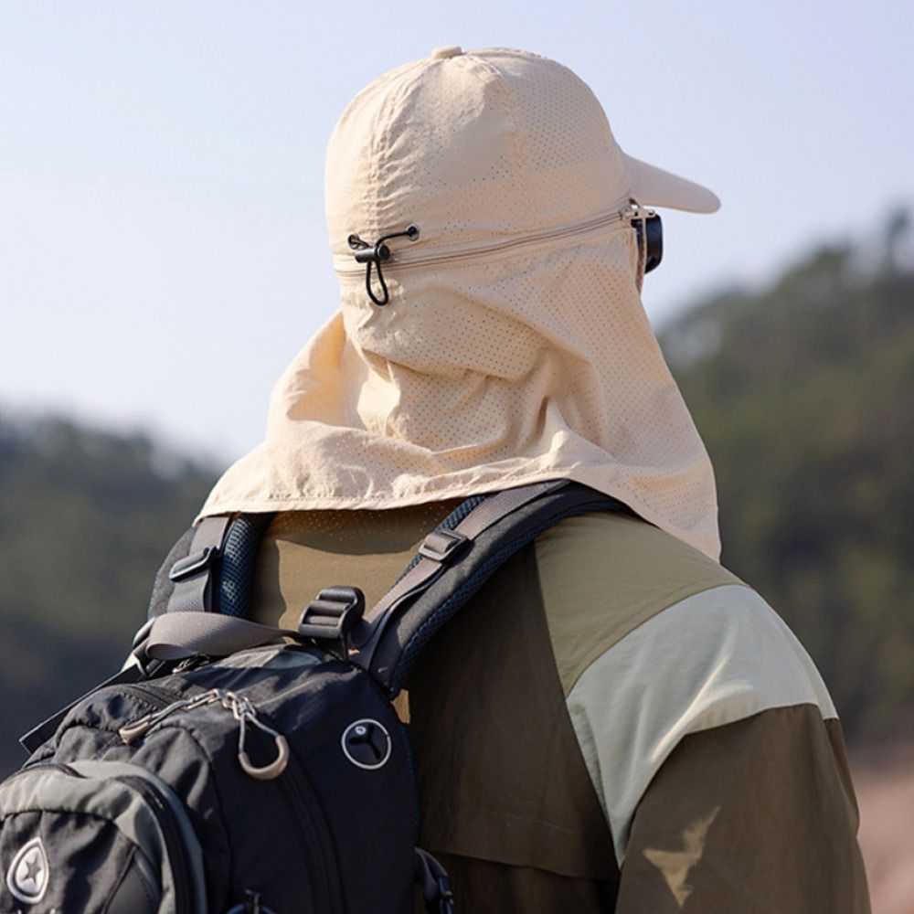 Casquette trucker anti-UV avec rabat de nuque – Respirante et confortable pour les activités estivales