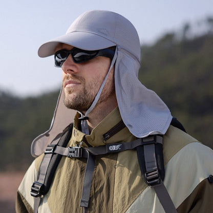 Casquette trucker anti-UV avec rabat de nuque – Respirante et confortable pour les activités estivales