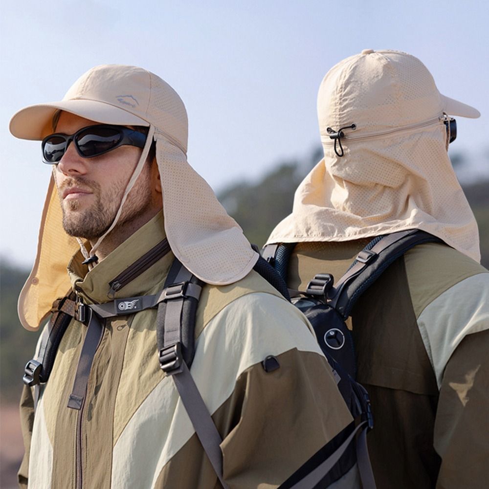 Casquette trucker anti-UV avec rabat de nuque – Respirante et confortable pour les activités estivales