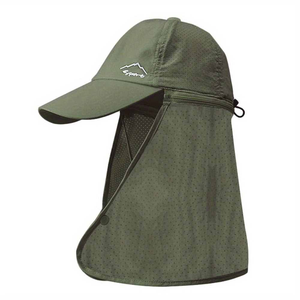 Casquette trucker anti-UV avec rabat de nuque – Respirante et confortable pour les activités estivales