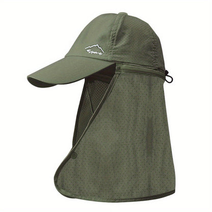 Casquette trucker anti-UV avec rabat de nuque – Respirante et confortable pour les activités estivales