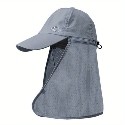 Casquette trucker anti-UV avec rabat de nuque – Respirante et confortable pour les activités estivales