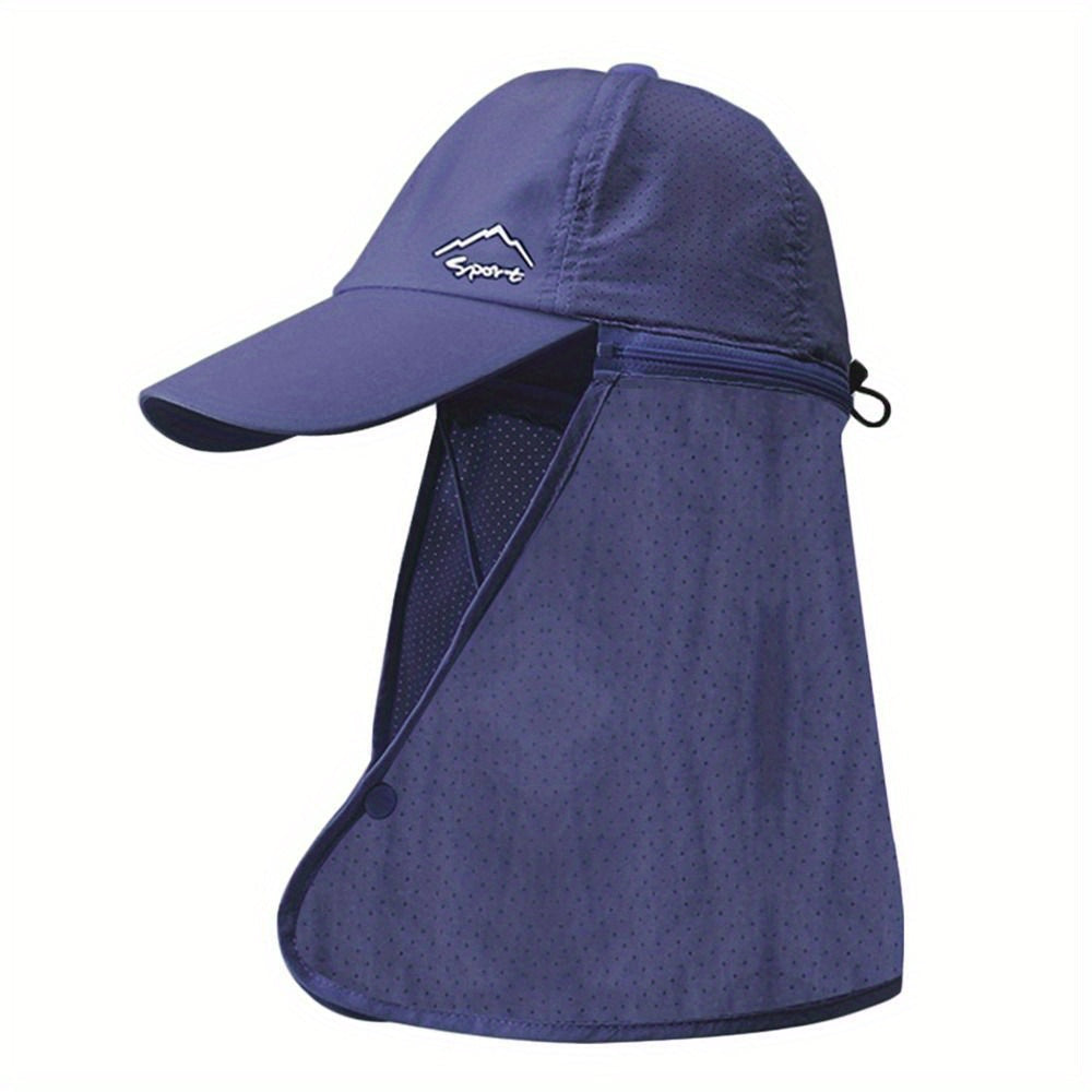 Casquette trucker anti-UV avec rabat de nuque – Respirante et confortable pour les activités estivales