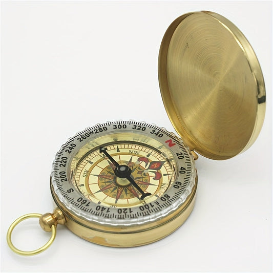 Boussole de Survie en Cuivre – Étanche et Phosphorescente pour Aventures Nocturnes