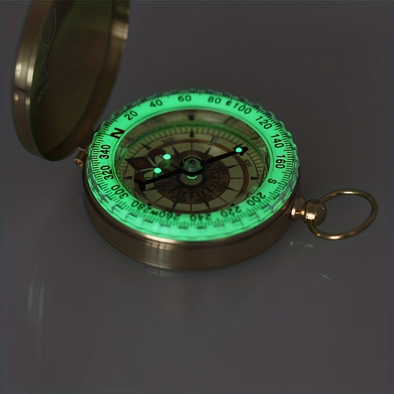 Boussole de Survie en Cuivre – Étanche et Phosphorescente pour Aventures Nocturnes