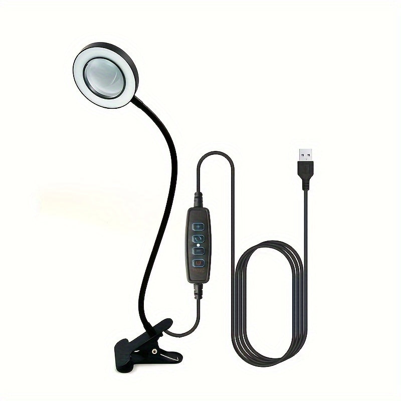 Lampe Loupe LED avec Pince – Parfaite pour le Travail Mains Libres et la Précision