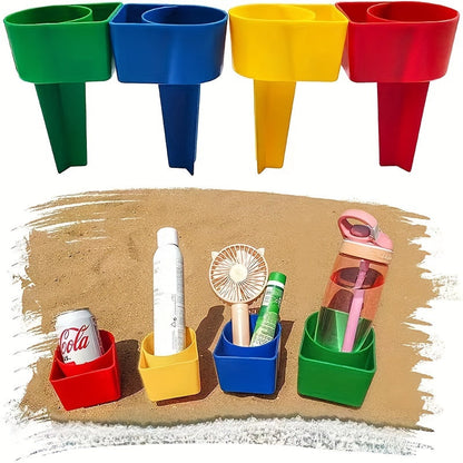 Set de porte-gobelet de plage – Parfait pour boissons et snacks lors de vos aventures à la plage et en pique-nique