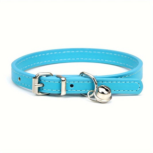 Collier pour chat réglable avec clochette – Cuir synthétique durable et boucle de sécurité pour chats de toutes tailles