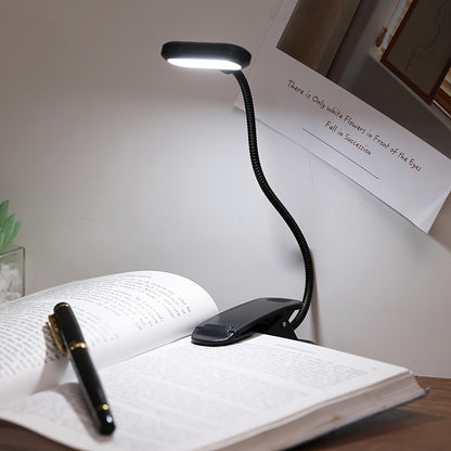 Lampe à pince flexible – Lampe de lecture portable avec col réglable pour la maison ou les voyages