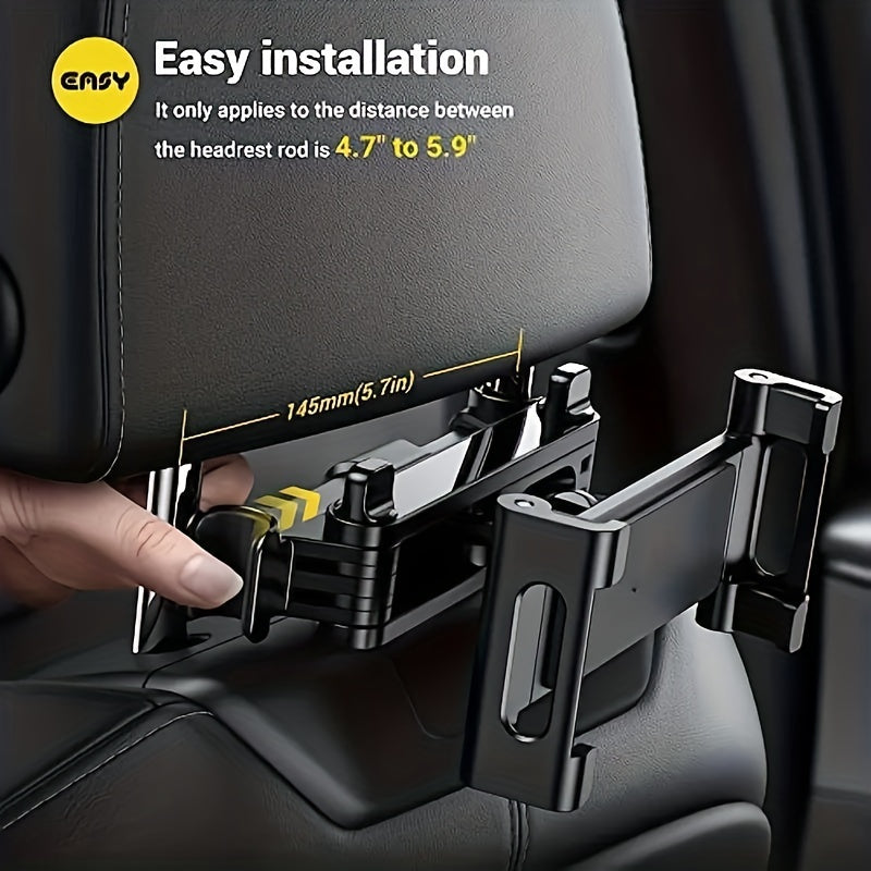 Support Tablette pour Appuie-tête de Voiture – Fixation Réglable pour Tablettes et Smartphones