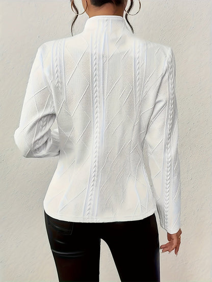 Veste Tissée Sophie - Veste Élégante Automne/Hiver avec Boutons et Manches Longues