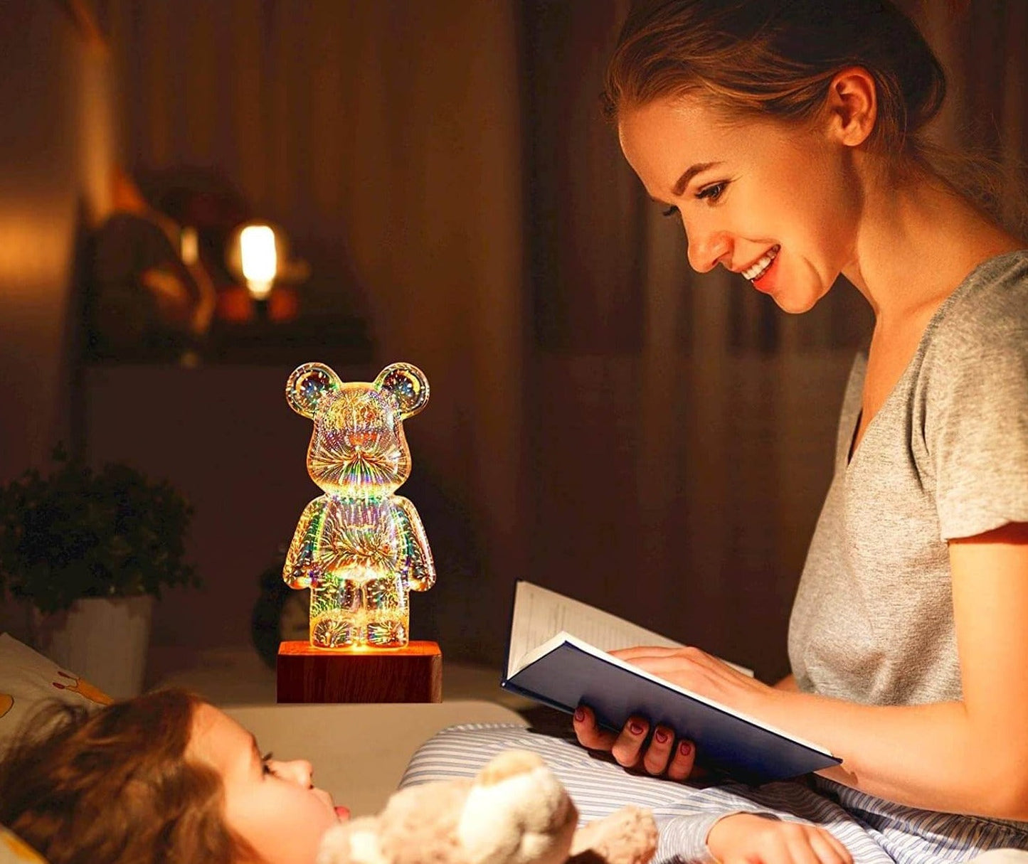 LumiBear - Lampe à Feux d'Artifice 3D