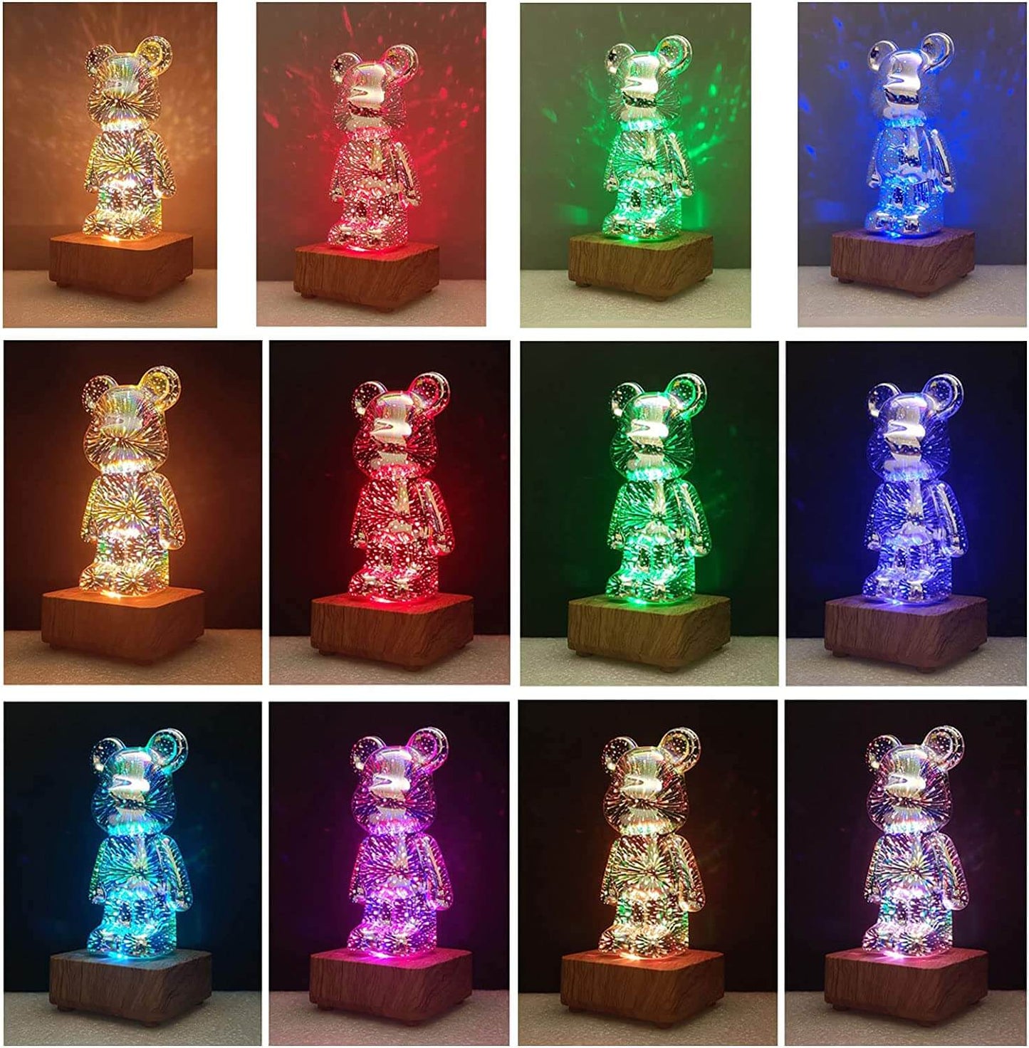 LumiBear - Lampe à Feux d'Artifice 3D