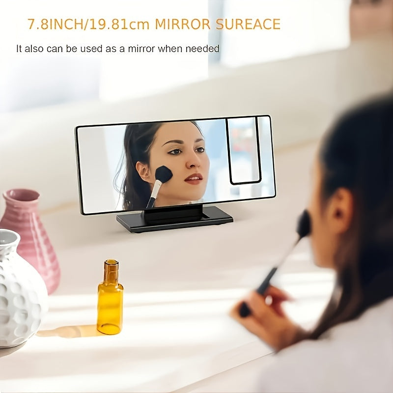 Réveil miroir digital avec projection – Grand écran LED et fonction alarme multifonction