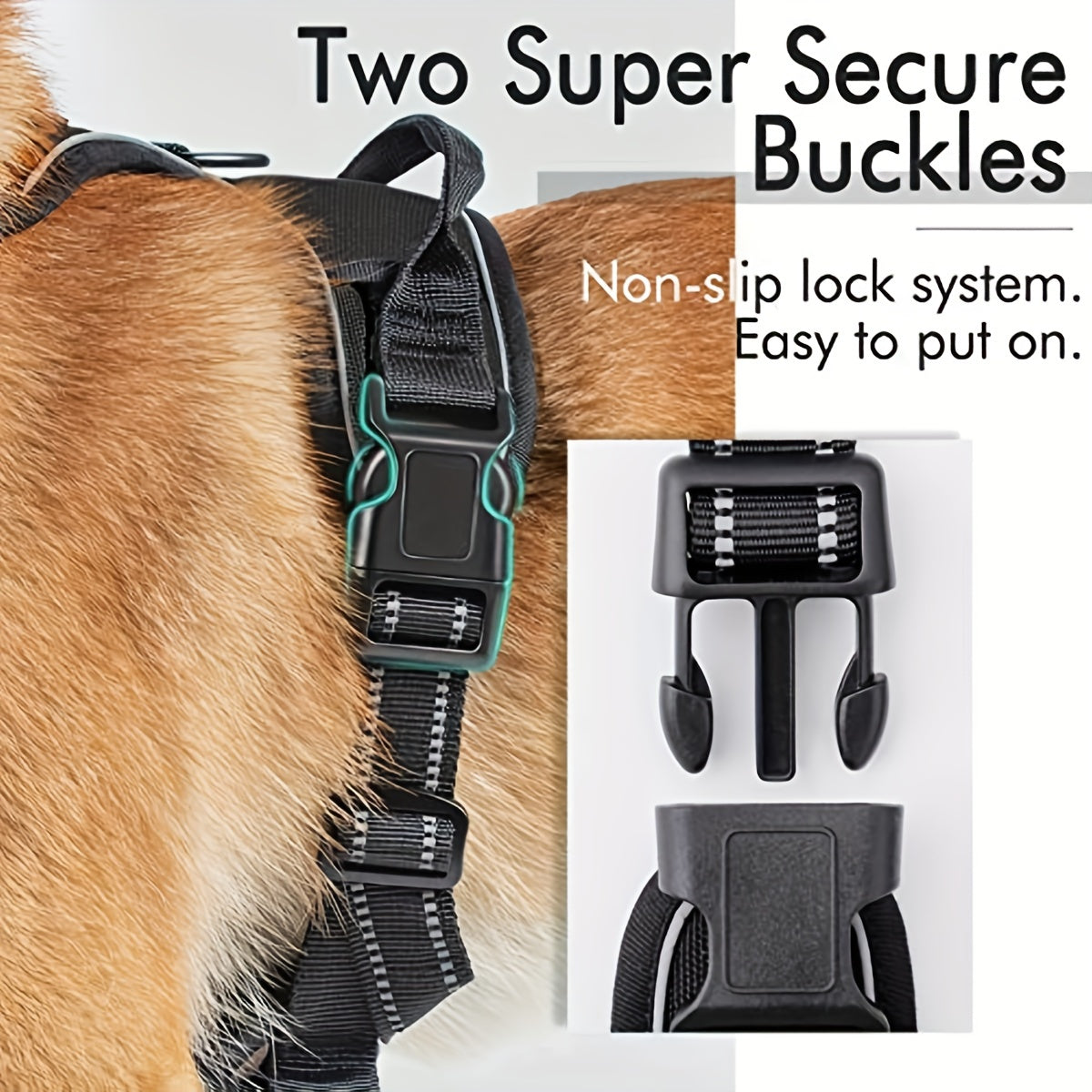Harnais réfléchissant pour chien avec ensemble laisse – Réglable et sécuritaire pour promenades et entraînement