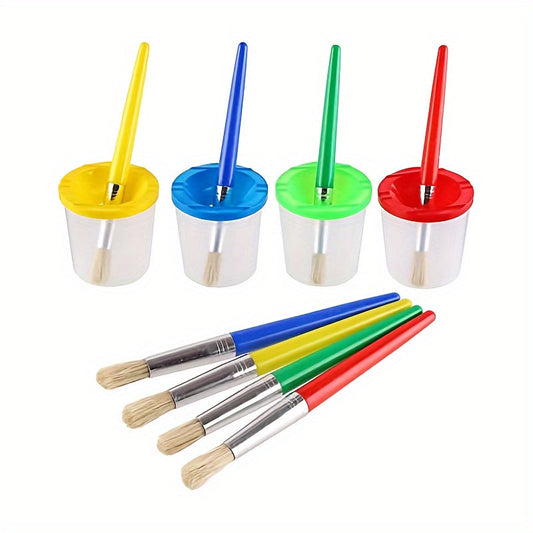 Set de Peinture avec Pots et Pinceaux – Parfait pour la Peinture DIY