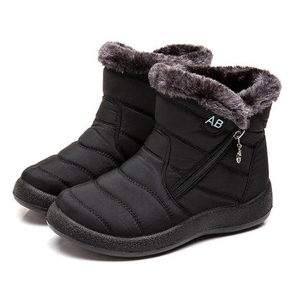 Bottes d'hiver chaudes pour femmes avec fermeture éclair