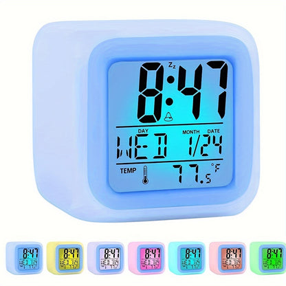 Réveil digital LED – Affichage de la température et prévisions météorologiques, fonction silencieuse